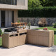 Module d'angle LE MARQUIER pour cuisine d'extérieur coloris taupe