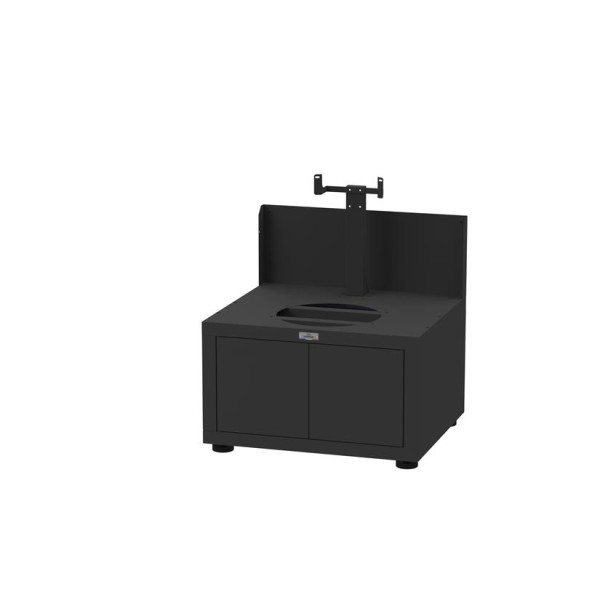 Meuble kamado LE MARQUIER pour cuisine d'extérieur 80x70cm coloris noir