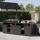 Meuble cuisson xl LE MARQUIER pour cuisine d'extérieur 110x70cm noir