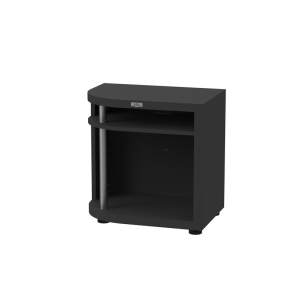 Meuble arrondi ouvert gauche LE MARQUIER pour cuisine d'extérieur 80x55cm noir