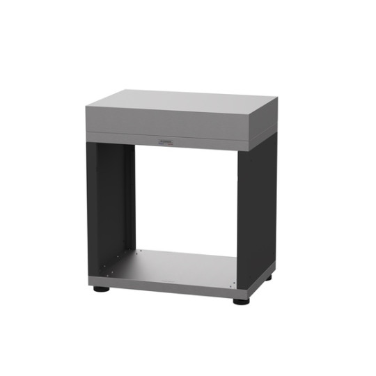 Meuble ouvert LE MARQUIER pour cuisine d'extérieur 80x55cm coloris DUO noir et inox