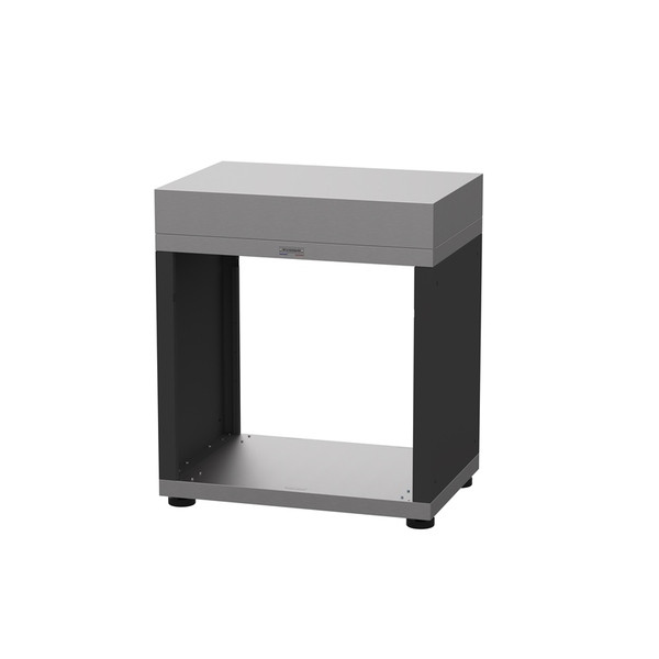Meuble ouvert LE MARQUIER pour cuisine d'extérieur 80x55cm coloris DUO noir et inox