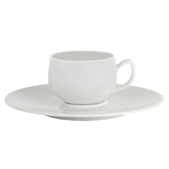 Tasse à espresso avec soucoupe GUY DEGRENNE Salam en porcelaine blanche