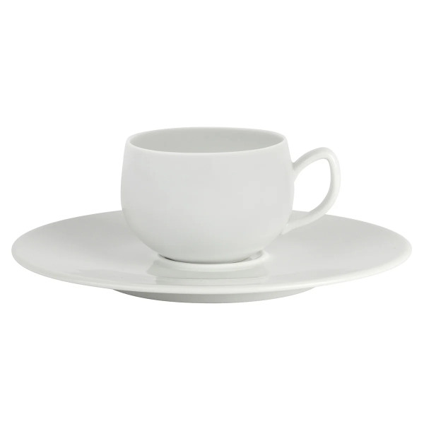 Tasse à espresso avec soucoupe GUY DEGRENNE Salam en porcelaine blanche