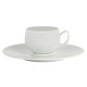 Tasse à espresso avec soucoupe GUY DEGRENNE Salam en porcelaine blanche