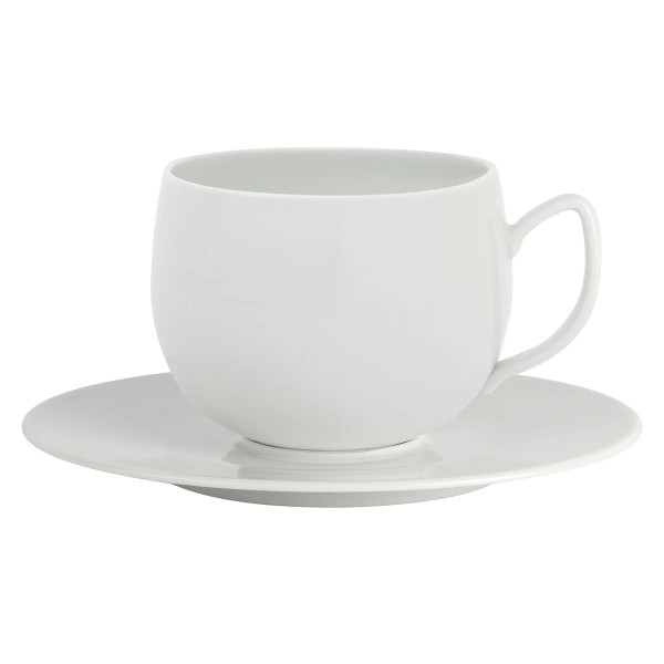 Tasse à capuccino avec soucoupe GUY DEGRENNE Salam en porcelaine blanche