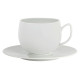 Tasse à capuccino avec soucoupe GUY DEGRENNE Salam en porcelaine blanche