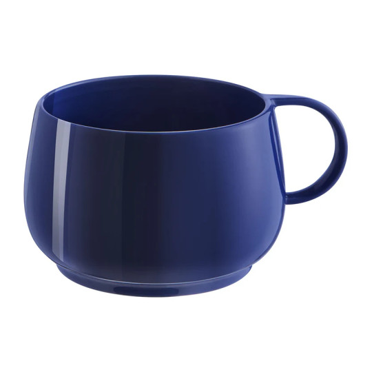 Tasse à capuccino GUY DEGRENNE Empiléo en grès bleu 25cl