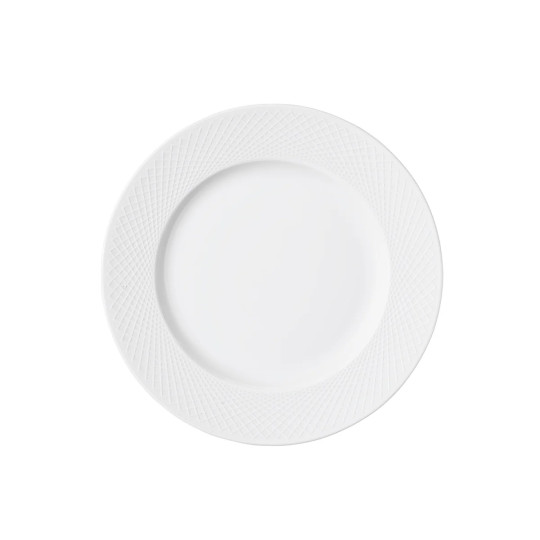 Assiette à pain GUY DEGRENNE Graphique en porcelaine blanche 15cm