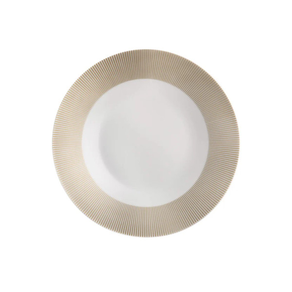 Assiette creuse GUY DEGRENNE Eclats en porcelaine blanche 24cm