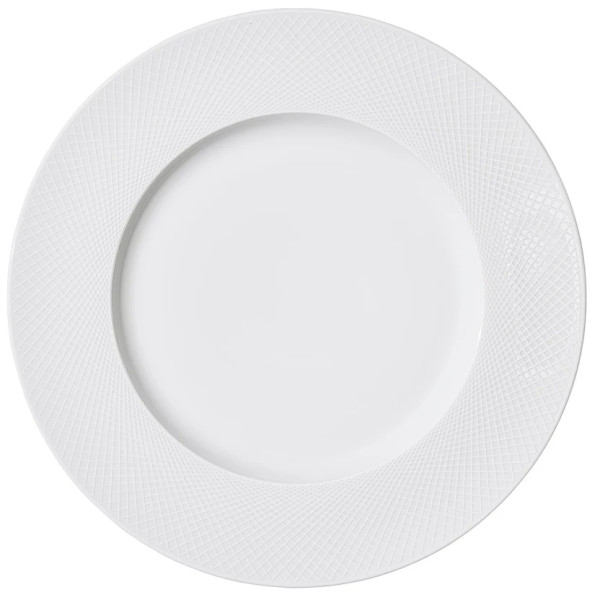 Assiette de présentation GUY DEGRENNE Graphique en porcelaine blanche 32.5cm