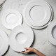 Assiette de présentation GUY DEGRENNE Graphique en porcelaine blanche 32.5cm