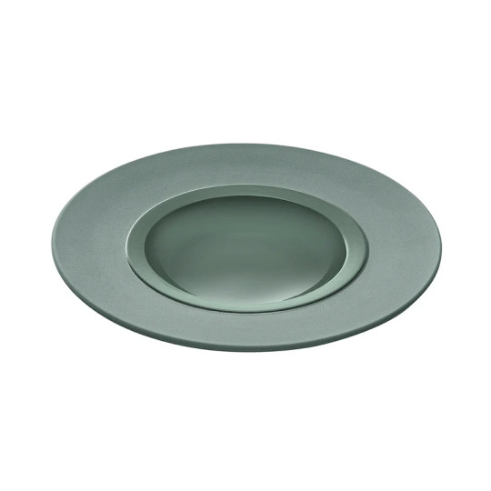 Assiette gourmet grand bassin GUY DEGRENNE Bahia Argile vert en grès vert 26cm