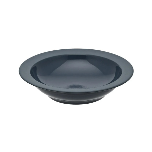 Assiette creuse GUY DEGRENNE Bahia Bleu de Roche en grès bleu 20cm