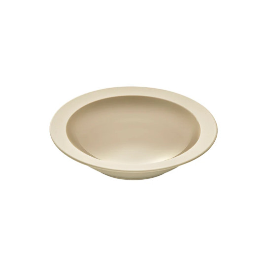 Assiette creuse GUY DEGRENNE Bahia Dune en grès beige 20cm
