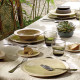 Assiette creuse GUY DEGRENNE Bahia Dune en grès beige 20cm