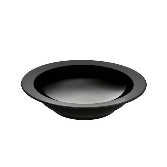 Assiette creuse GUY DEGRENNE Bahia Onyx en grès noir 20cm