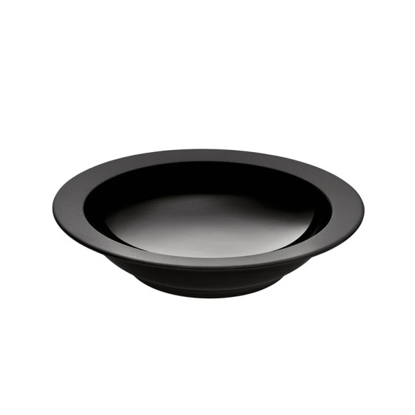 Assiette creuse GUY DEGRENNE Bahia Onyx en grès noir 20cm