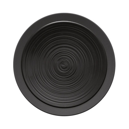 Assiette à dessert GUY DEGRENNE Bahia Onyx en grès noir 23cm