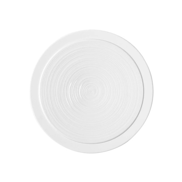 Assiette à dessert GUY DEGRENNE Bahia Pierre de Lune en porcelaine blanche 23cm