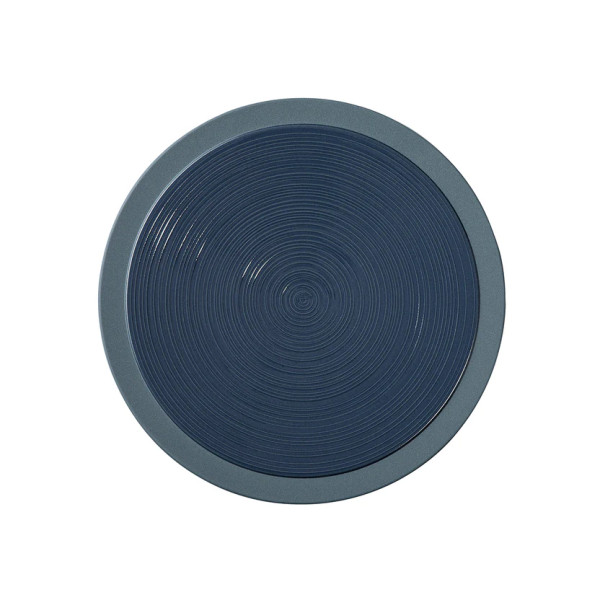 Assiette à dessert GUY DEGRENNE Bahia Bleu de Roche en grès bleu 23cm
