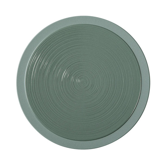 Assiette de présentation GUY DEGRENNE Bahia Argile Vert en grès vert 29cm