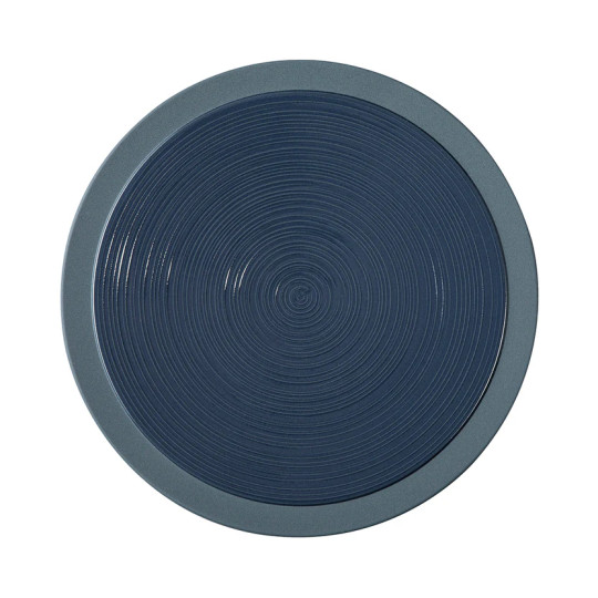 Assiette de présentation GUY DEGRENNE Bahia Bleu de Roche en grès bleu 29cm