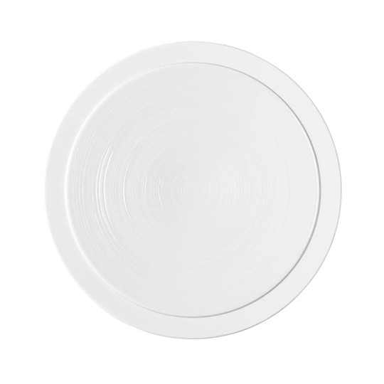 Assiette plate GUY DEGRENNE Bahia Pierre de Lune en porcelaine blanche 26cm