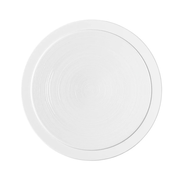 Assiette plate GUY DEGRENNE Bahia Pierre de Lune en porcelaine blanche 26cm