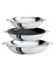 Set CRISTEL Mutine amovible batterie de 3 poêles 20 24 et 28cm inox