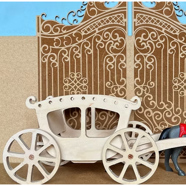 Jouet en bois à construire MANUFACTURE EN FAMILLE La Calèche de Plywood DIY