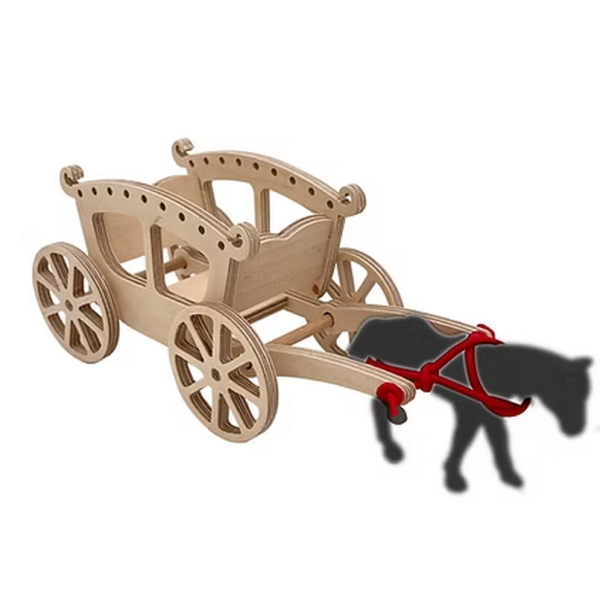 Jouet en bois à construire MANUFACTURE EN FAMILLE La Calèche de Plywood DIY