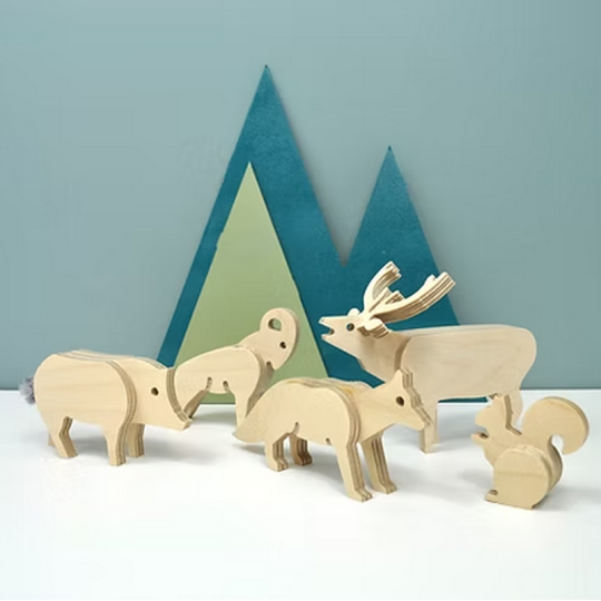 Jouet en bois à construire MANUFACTURE EN FAMILLE Les animaux de la forêt DIY