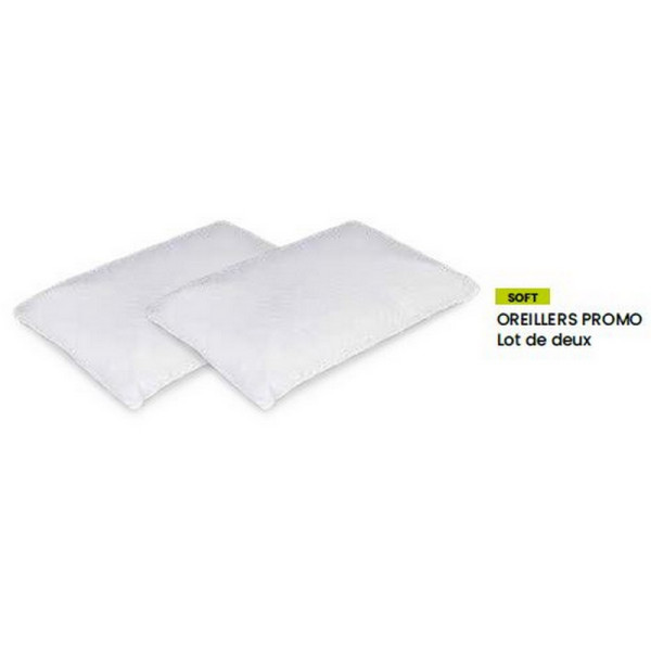 Lot de 2 oreillers BIOTEX Promo à mémoire de forme - 2 tailles