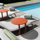 Table basse déportée ronde FERMOB Alizé 48cm en métal - 25 coloris