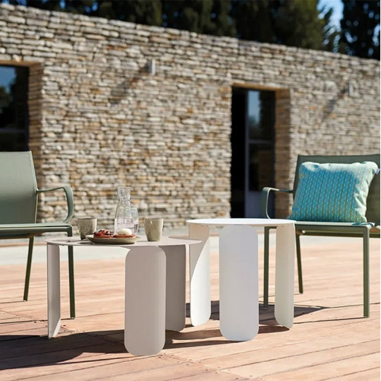 Table basse ronde FERMOB Bebop 80cm en métal - 25 coloris