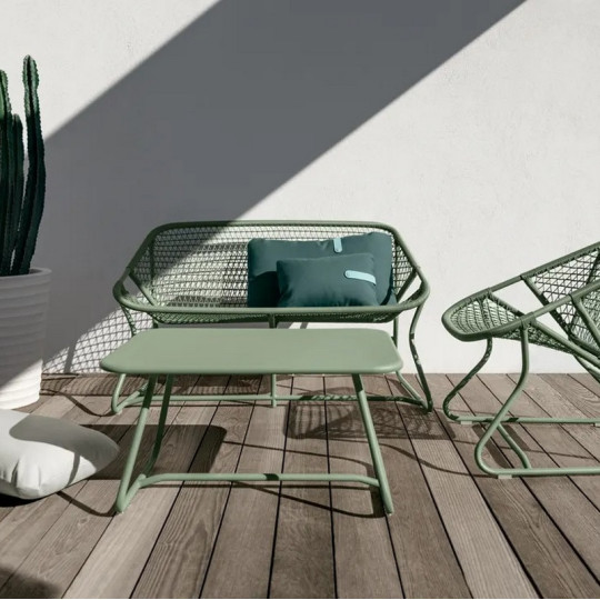 Table basse rectangulaire FERMOB Sixties 76x55.5cm en métal - 25 coloris