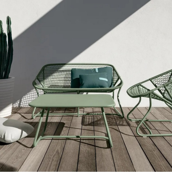 Table basse rectangulaire FERMOB Sixties 76x55.5cm en métal - 25 coloris