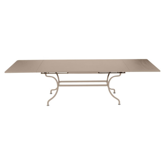Table à manger rectangulaire FERMOB Romane avec allonges 200/300x100cm en métal - 25 coloris