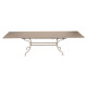 Table à manger rectangulaire FERMOB Romane avec allonges 200/300x100cm en métal - 25 coloris