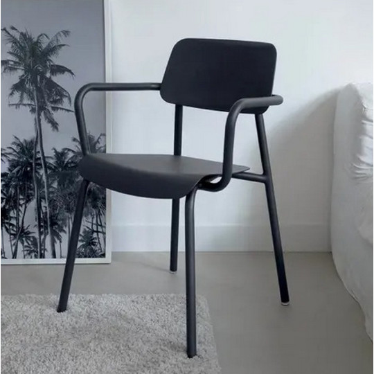Fauteuil avec accoudoirs bridge FERMOB Studie en métal - 25 coloris