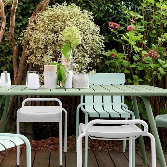 Tabouret bas FERMOB Luxembourg en métal - 25 coloris