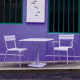 Table à manger carrée guéridon FERMOB Luxembourg 80x80cm en métal - 25 coloris