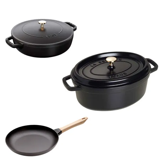 Set batterie Staub fonte 3 pièces
