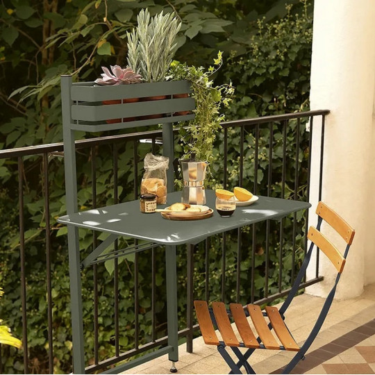 Table balcon rectangulaire FERMOB Bistro 57x77cm en métal - 25 coloris