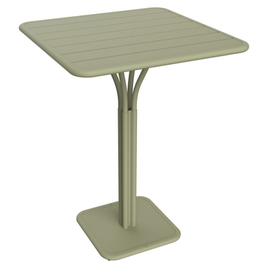 Table à manger carrée guéridon haut FERMOB Luxembourg 80x80cm en métal - 25 coloris