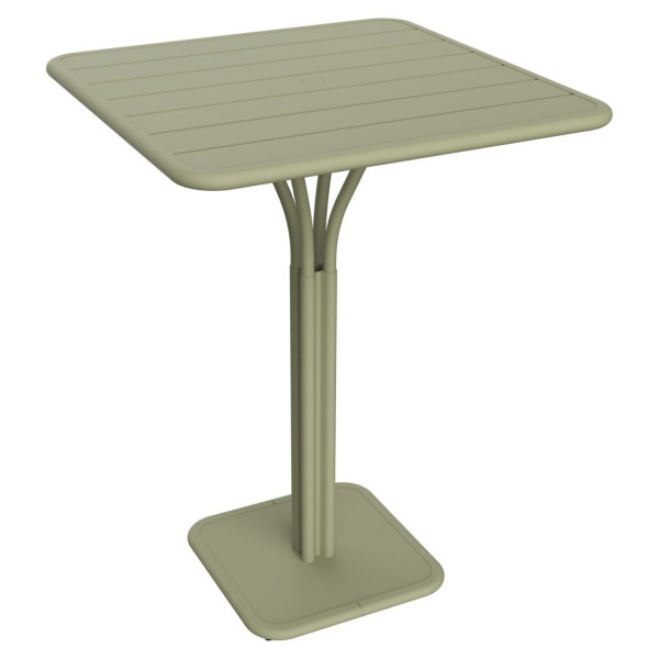 Table à manger carrée guéridon haut FERMOB Luxembourg 80x80cm en métal - 25 coloris