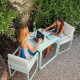 Table à manger FERMOB Bellevie 74x80cm en métal - 25 coloris