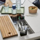 Table à manger rectangulaire avec rangements FERMOB Bellevie 196x90 en métal - 25 coloris