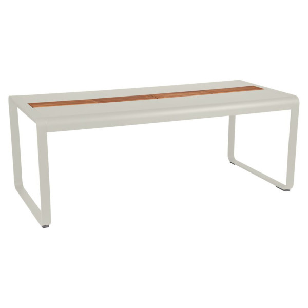 Table à manger rectangulaire avec rangements FERMOB Bellevie 196x90 en métal - 25 coloris
